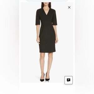 Boss by Hugo Boss Daleno Stretch Wool Sheath Dress
Navy V-Neck Dress US 2